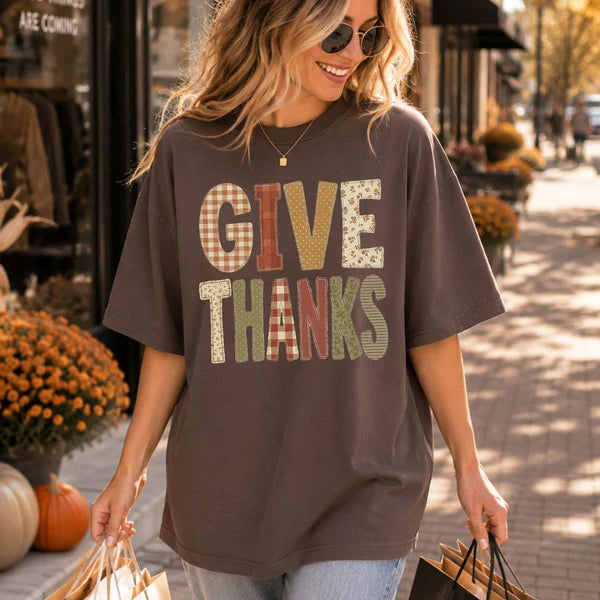 Give Thanks - Fall Patterned (Closes 10/3)