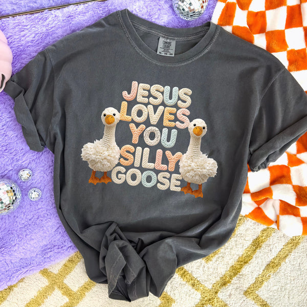 Jesus Loves You Silly Goose - Faux Yarn (Closes 1/10)