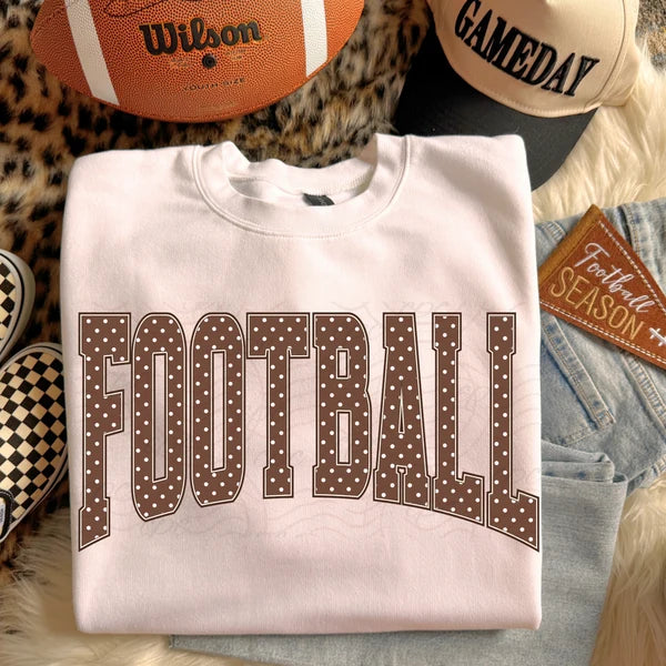 Football Brown with Polka Dots (Closes 8/29)