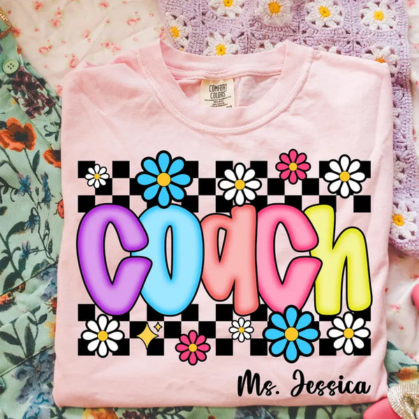 Retro Checkered Coach - Personalized