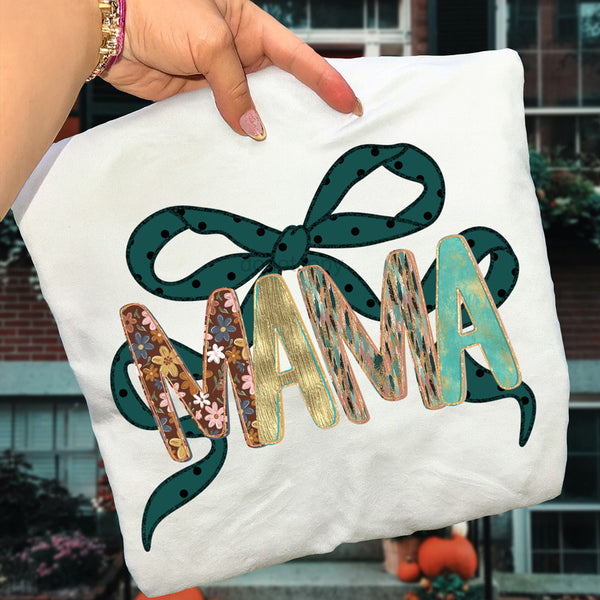 Mama Teal Bow (Closes 1/10)