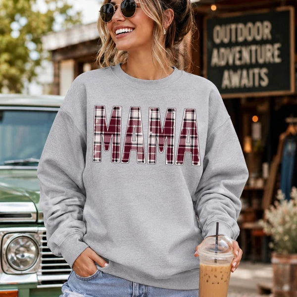 Mama Plaid Maroon (Closes 10/24)