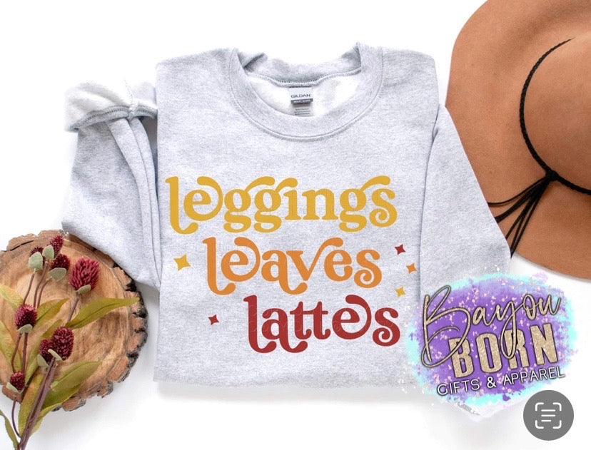 Leggings Leaves Lattes