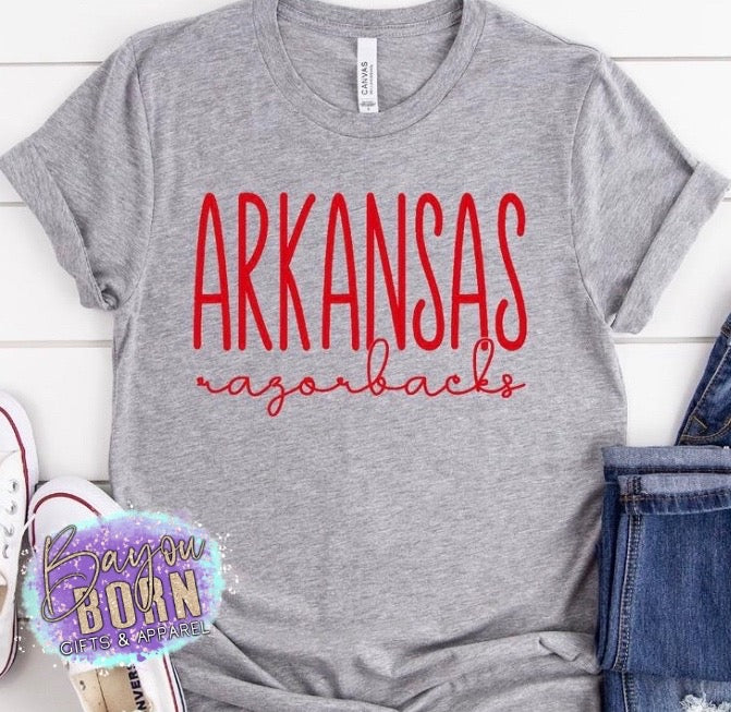 Arkansas Razorbacks red ink