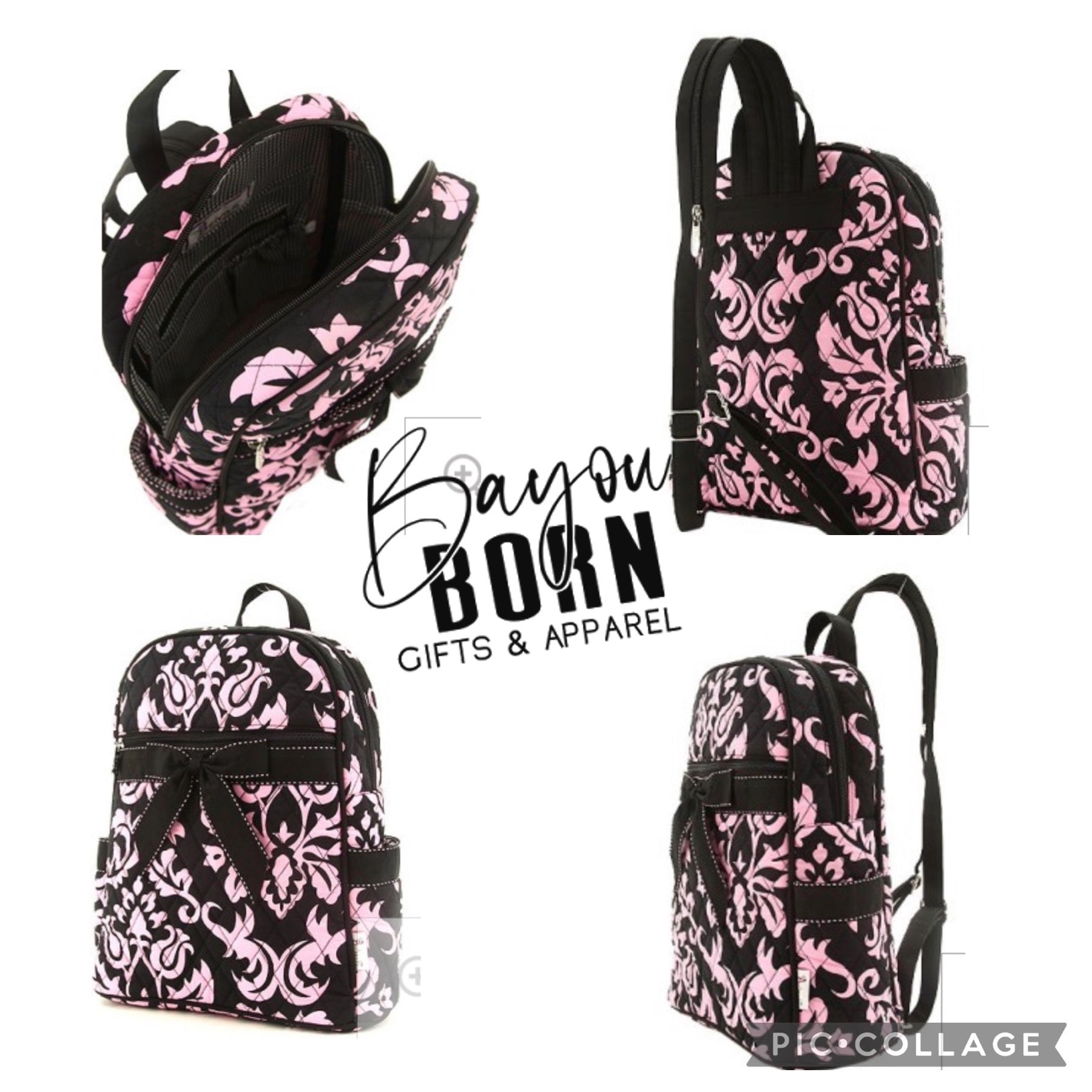 Girl’s Quilted Pink Backpack