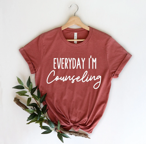 Every Day I'm Counseling - Red shirt
